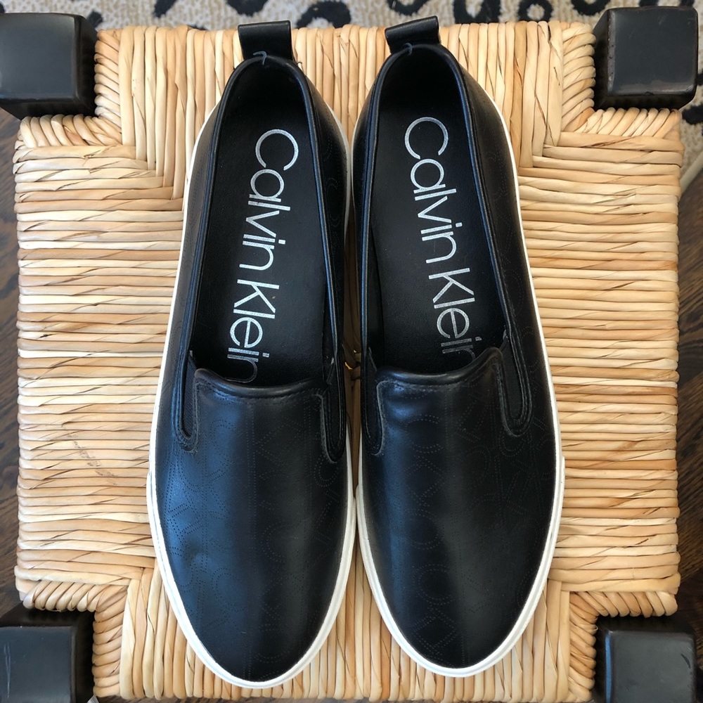 Calvin Klein Black slip on. Size 10